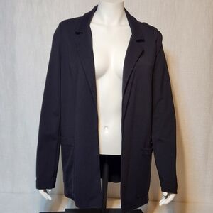 Athleta Black Knit Eastbound Blazer Pockets Size 16 Business Casual Everyday